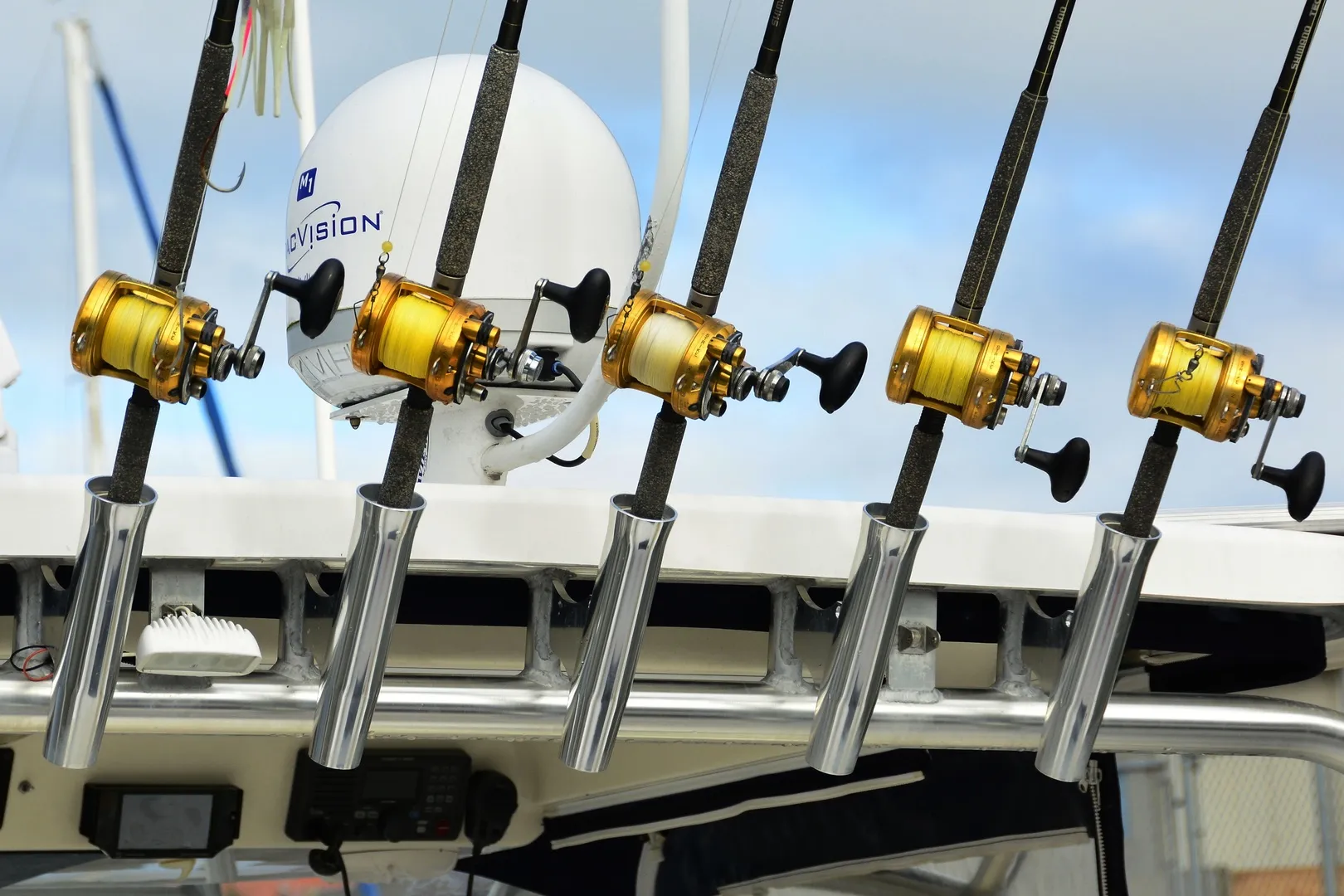 Close-up comparison of braided, monofilament, and fluorocarbon fishing line textures