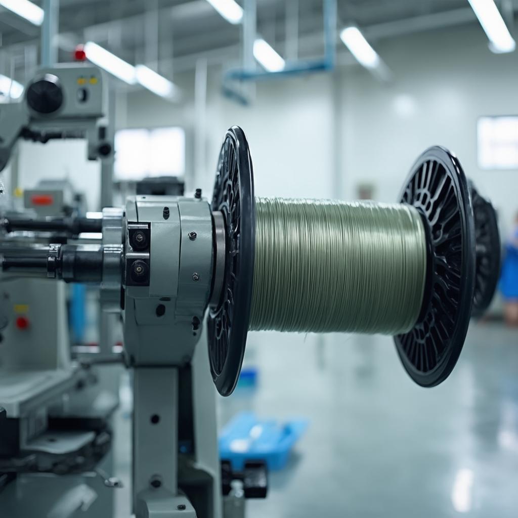 Japanese fishing line manufacturing facility with precision spooling