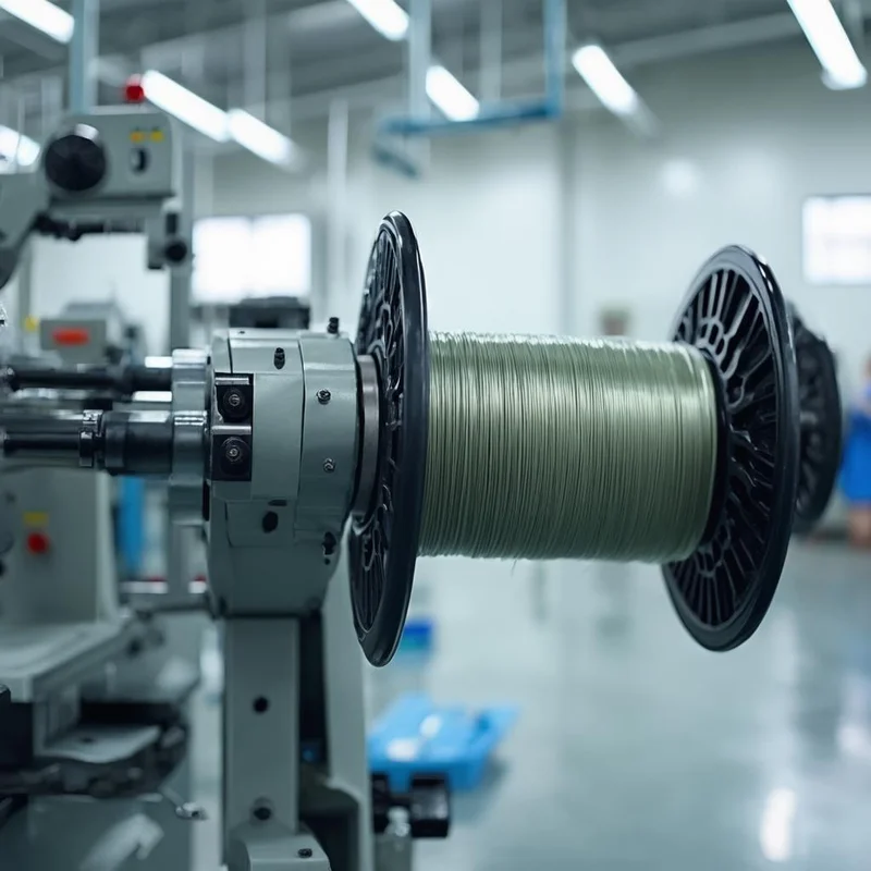 Japanese fishing line manufacturing facility with precision spooling